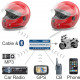 Motorrad-Entertainmentsystem PowerCom INNOVA Plus for 2, mit Bluetooth erweiterbar